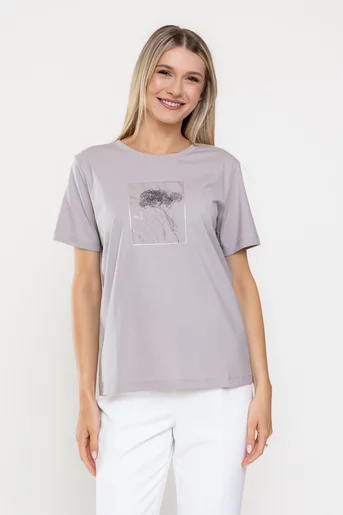 Tricou bumbac gri  BMM0318