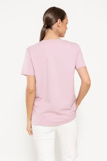 Tricou bumbac imprimeu stars roz BMM0312