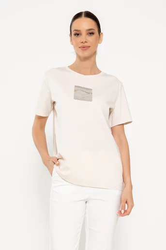 Tricou bumbac mount bej BMM0301