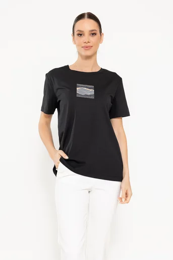 Tricou bumbac mount negru BMM0301
