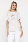 Tricou bumbac panou flori bej  BMM0317 thumbnail picture - 