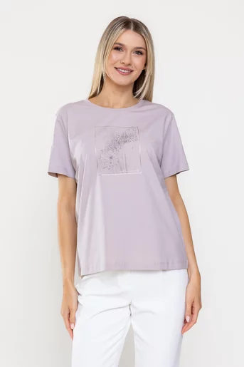 Tricou bumbac panou păpădie roz BMM0324