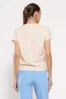 Tricou casual din bumbac cu panou mașină bej BROS0307 thumbnail picture - 