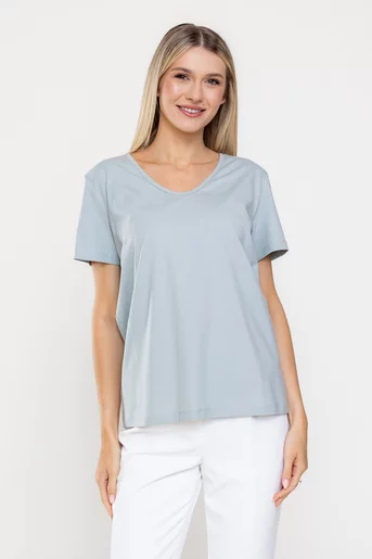 Tricou casual din bumbac în anchior verde BMM0315