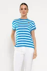 Tricou cu dungi late albastru BROS0303 thumbnail picture - 