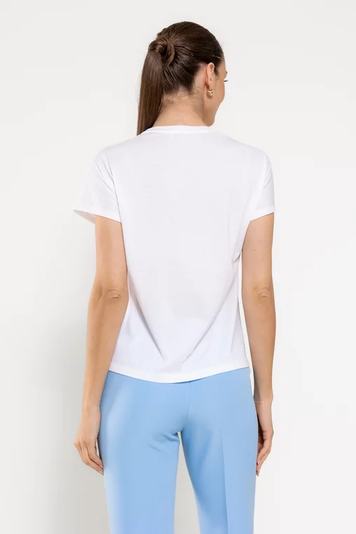 Tricou cu panou frunze galben BROS0305 picture - 2