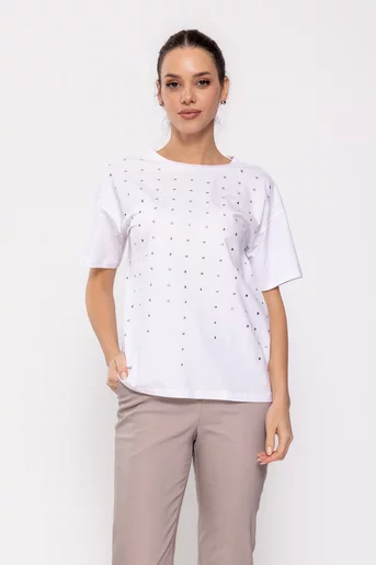 Tricou cu ținte alb BDP0201