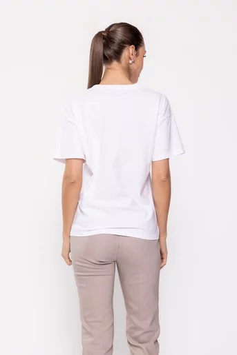 Tricou cu ținte alb BDP0201