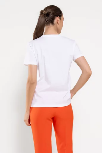 TRicou din bumbac cu buzunar ivory BLA0304