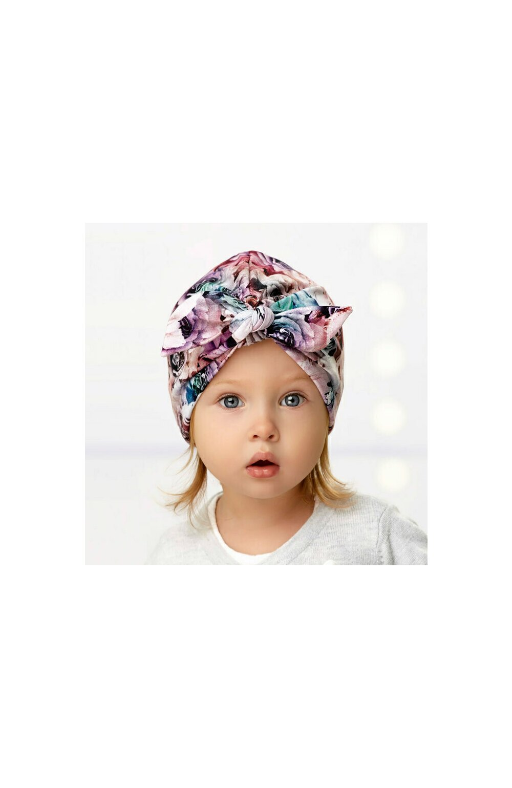 Caciula dublata din bumbac pentru fetite 6 luni-7 ani - AJS 44-034 imprimeu floral