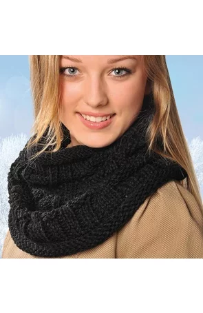 Fular tricotat pentru fete peste 12 ani - AJS 26-418 burgund, bleumarin, alb, gri deschis, gri inchis