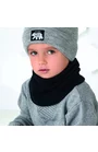 Fular tricotat pentru baieti - AJS 44-574 negru