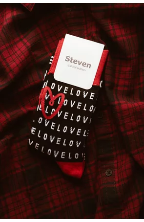 Sosete barbati, model LOVE - Steven S136-K039 negru