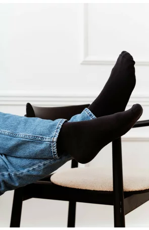 Sosete flausate pentru barbati, culoare negru - Steven S015-N