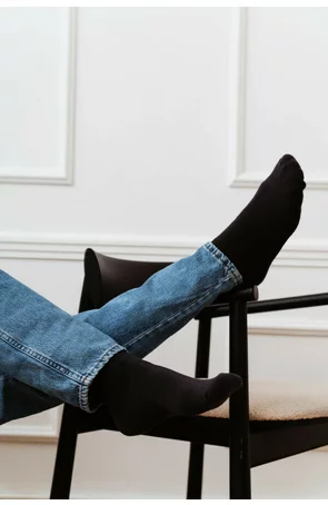 Sosete flausate pentru barbati, culoare negru - Steven S015-N