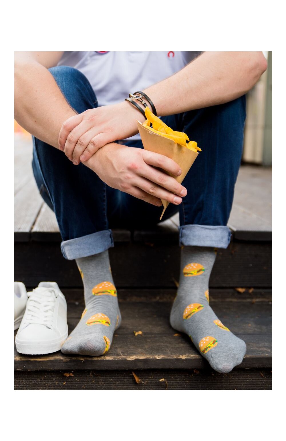 Sosete barbati, model Hamburger - More S079144 gri