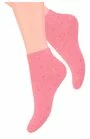 Sosete scurte dama, model inimioare - Steven S114-012 roz