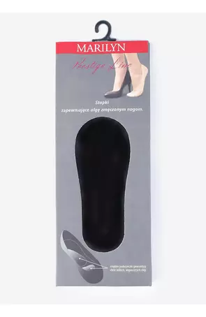 Talpici de dama cu forma anatomica si silicon la calcai, Marilyn Prestige Line  - nude, negru