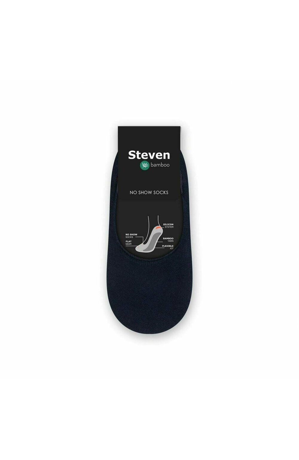 Sosete invizibile - Talpici din bambus cu silicon pentru barbati - Steven S036-B02 granat