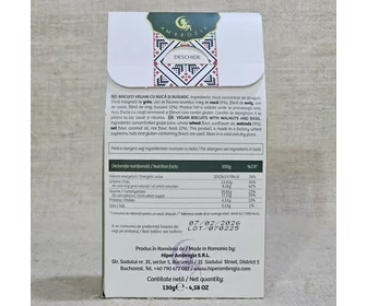 Biscuiți cu nucă și busuioc fără zahăr adăugat 130g picture - 3