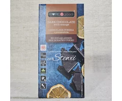 Ciocolată neagră cu portocale îndulcită cu ștevie 125g