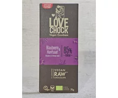 Ciocolată raw vegană cu afine și semințe de cânepă ECO 70g
