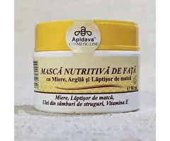 Mască nutritivă de față cu miere, argilă și lăptișor de matcă 50ml