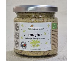 Muștar cu boabe de muștar maro ECO 195g