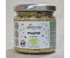 Muștar cu busuioc ECO 195g