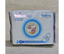 Absorbante pentru noapte cu ioni negativi și aripioare 4 picături 29 cm 8 buc.