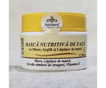 Mască nutritivă de față cu miere, argilă și lăptișor de matcă 50ml