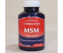 MSM curcumin 95 pentru sănătatea articulațiilor și oaselor 120 capsule