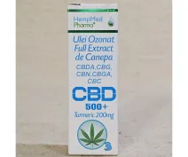 Ulei ozonat de cânepă cu CBD 500mg și turmeric 200mg 10ml