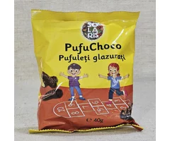 Pufuleți glazurați cu ciocolată PufuChoco 40g