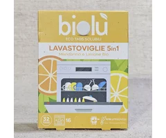 Tablete pentru mașina de spălat vase 5 în 1 cu mandarine și lămâie ECO 32 buc. 76g
