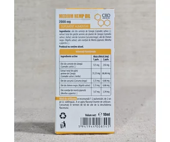 Ulei de cânepă cu CBD Medium 2000mg 10ml picture - 2