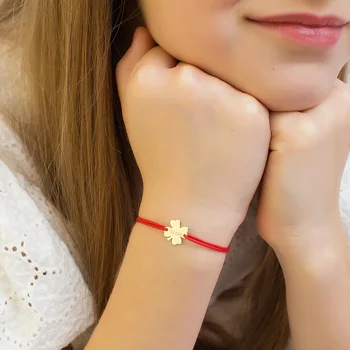 14K Szerencse Karkötő állítható zsinórral