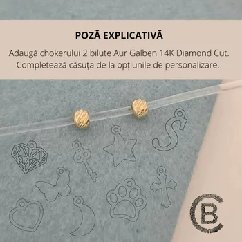 14K Gyémánt Szív Szilikon Nyaklánc