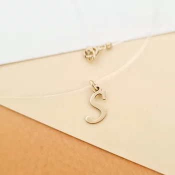 14K Monogram Szilikon Nyaklánc