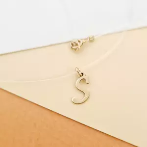14K Monogram Szilikon Nyaklánc