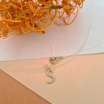 14K Monogram Szilikon Nyaklánc