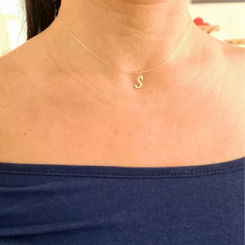 14K Monogram Szilikon Nyaklánc