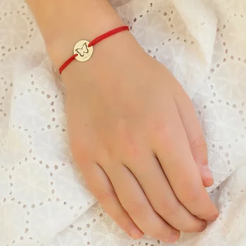 14K Kivágott Pillangó Karkötő állítható zsinórral G