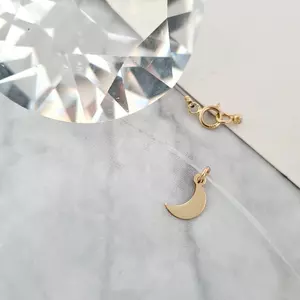 14K Félhold Szilikon Nyaklánc