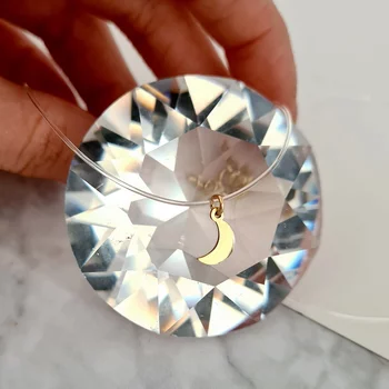 14K Félhold Szilikon Nyaklánc