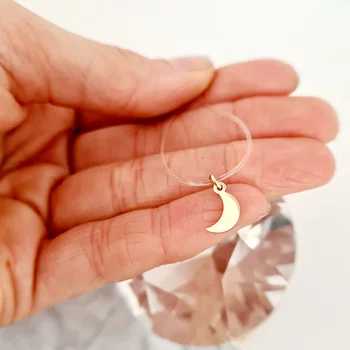 14K Félhold Szilikon Nyaklánc