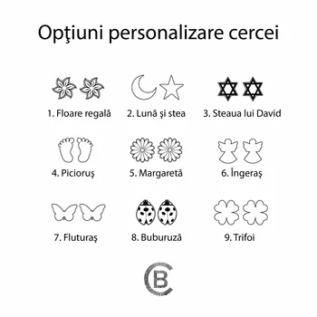 2 Rétegű Nap/Hold Kromatikus Ezüst Fülbevaló Cirkónia kövekkel G