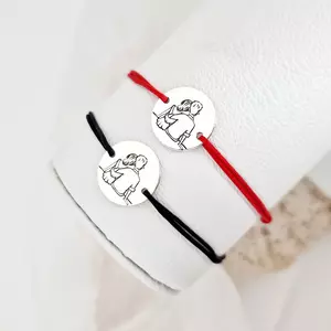 Ezüst Karkötő Szett állítható zsinórral - Testvérpár/Szerelmespár
