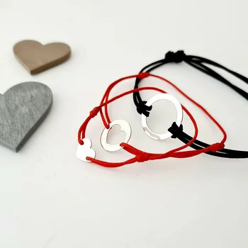 3 Részes Karkötő Szett - Apa, Anya és Gyerek - Családi Puzzle - 925 Sterling Ezüst - Állítható Zsinór