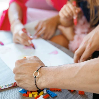3 Részes Karkötő Szett - Apa, Anya és Gyerek - Családi Puzzle - 9K Sárga Arany - Állítható Zsinór